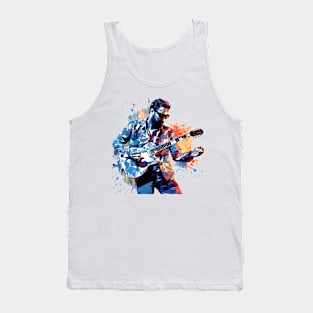 Acoustic Guitar Player Music Performance Abstract Tank Top